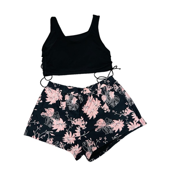 SHEIN CURVE Draw String Side, Floral Print swimsuit 🩱 - Picture 9 of 9